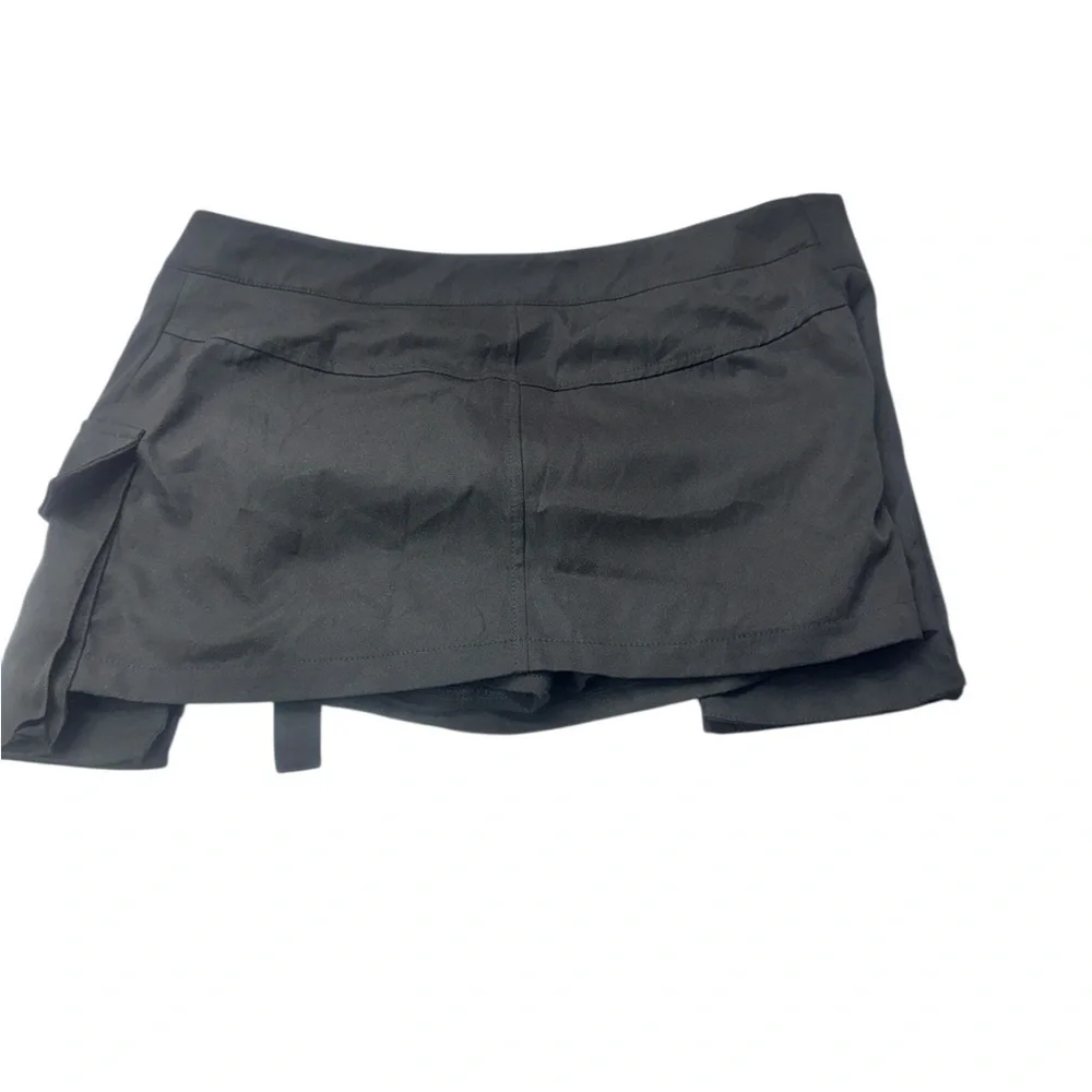 SHEIN Black Mini Skirt with Buckle Accents